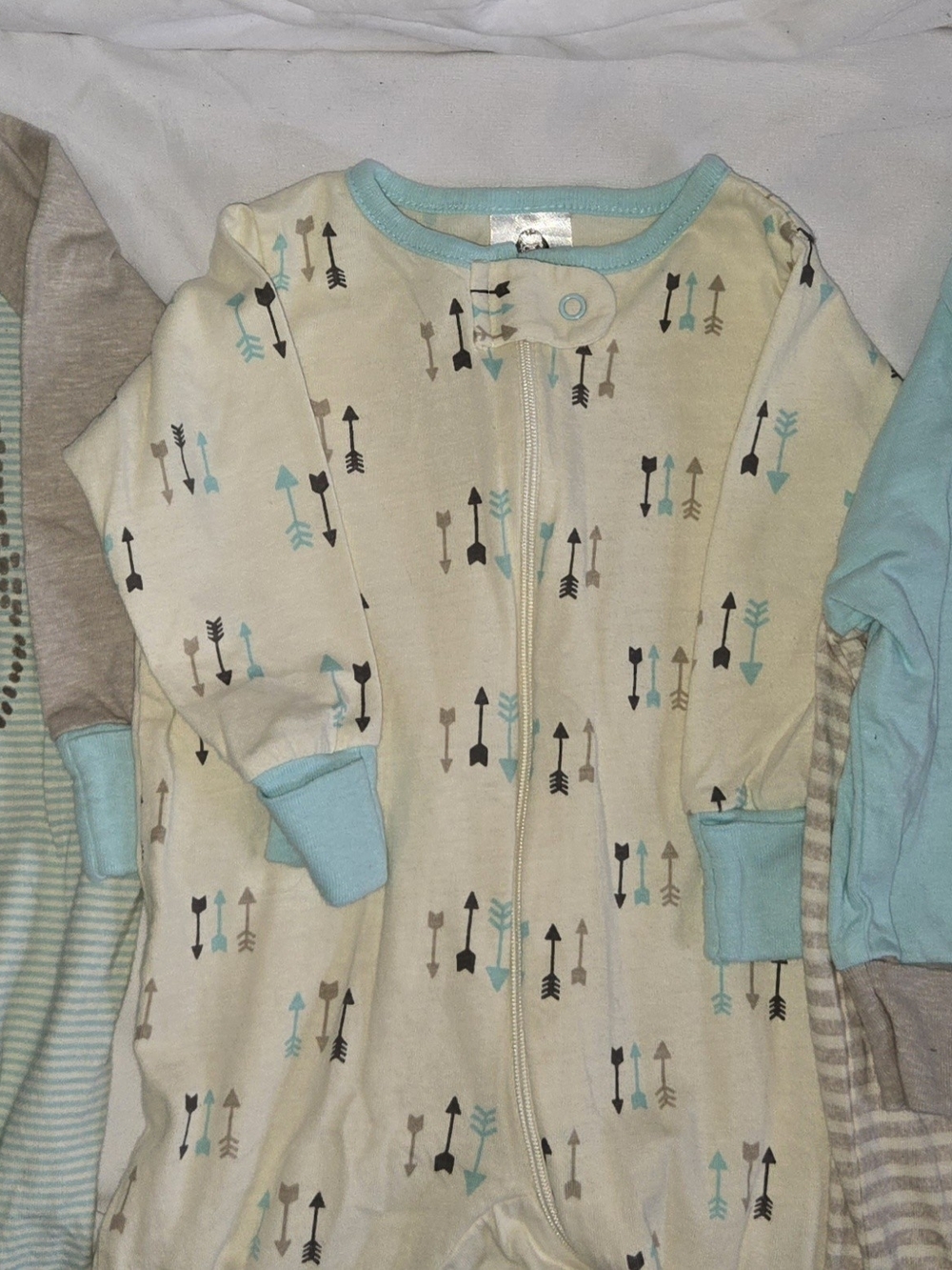 Gerber 3 Baby Boys Sleepers Pajamas 0-3 Months Fox Bear Lot